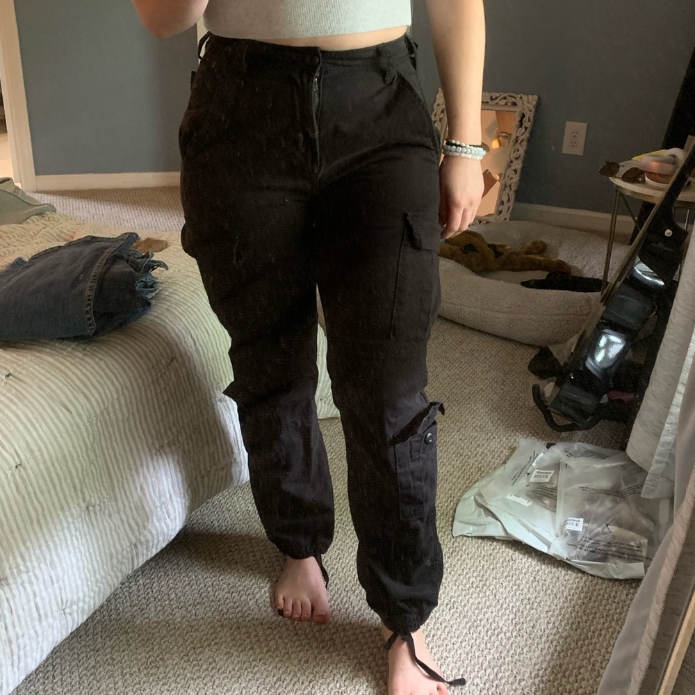 Black cargo pants